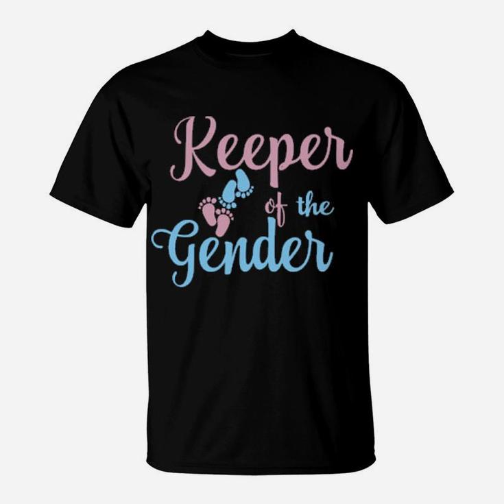 Gender Reveal   Keeper Of The Gender Gender Reveal Party T-Shirt