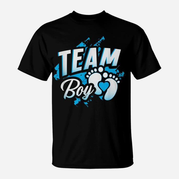 Gender Reveal Team Boy Baby Shower Party Gift Pink Blue Day T-Shirt