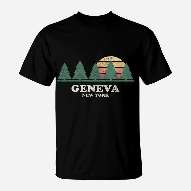 Geneva Ny Vintage Throwback Tee Retro 70S Design T-Shirt