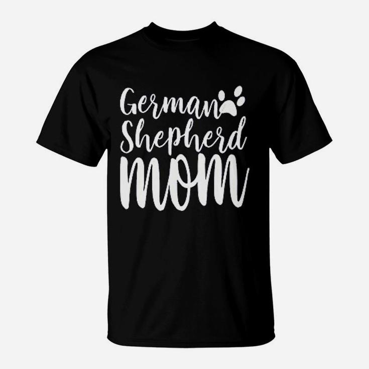 German Shepherd Mom Printed Ladies Next Level Brand T-Shirt