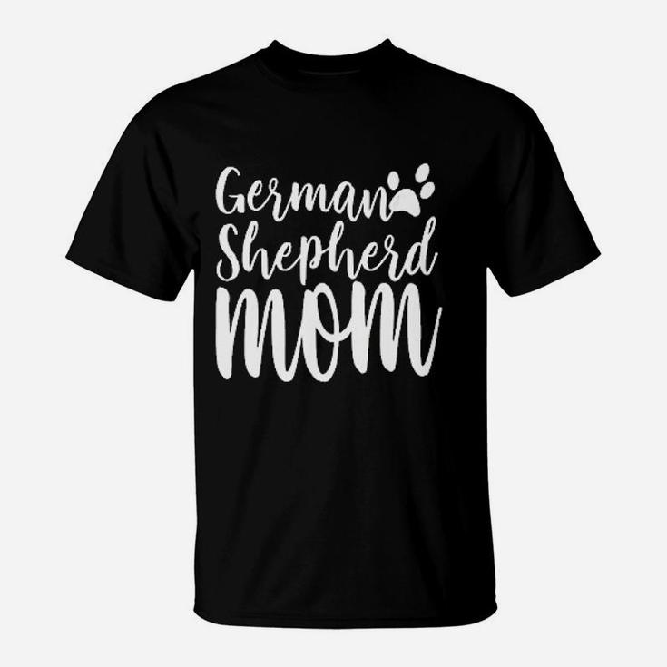 German Shepherd Mom Printed Next Level Brand Ladies T-Shirt