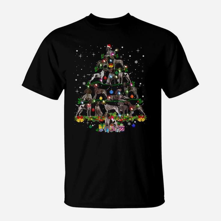 German Shorthaired Pointer Christmas Tree X-Mas Dog Dad Mom T-Shirt