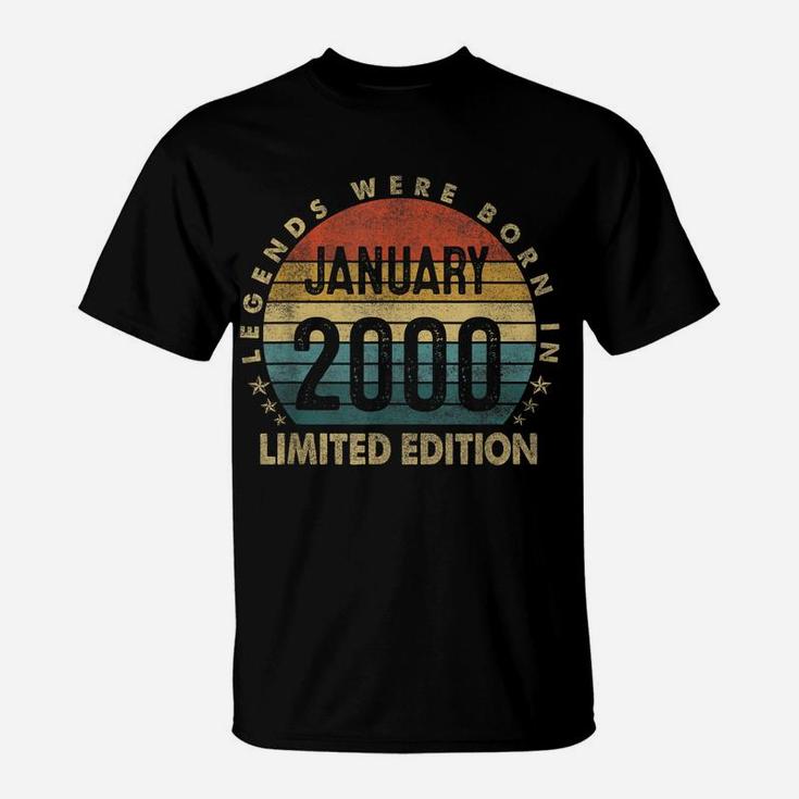 Gift 21 Years Old Legends January 2000 21St Birthday Gifts T-Shirt