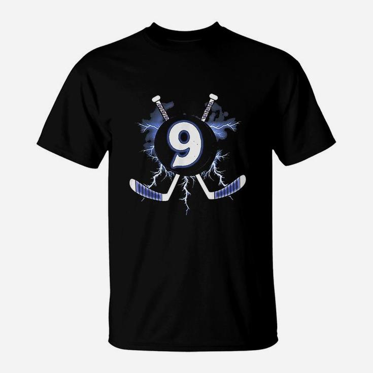 Gift 9Th Birthday  Ice Hockey 9 Years Old T-Shirt