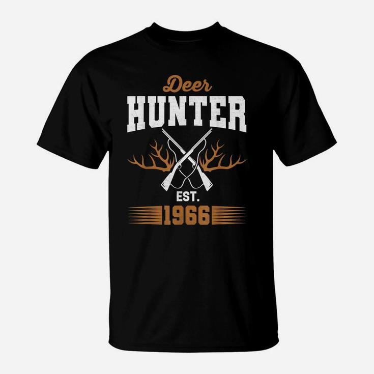 Gifts For 55 Year Old Deer Hunter 1966 Hunting 55Th Birthday T-Shirt