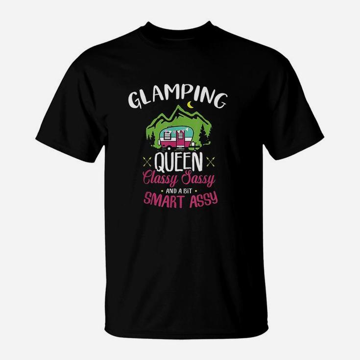 Glamping Queen Classy Sassy Smart Camping Rv Gift T-Shirt