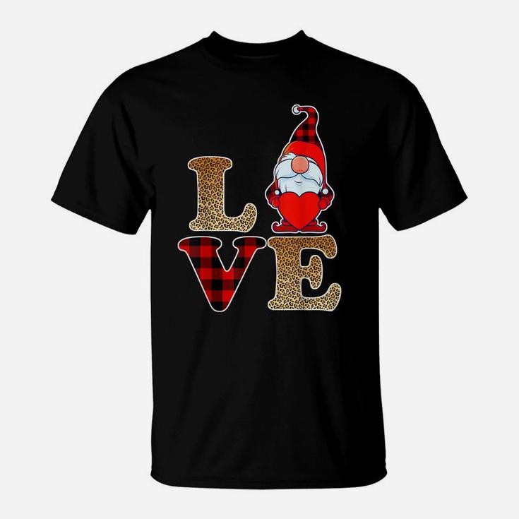 Gnome Valentines Day Love Valentine Gnomes Heart Women T-Shirt