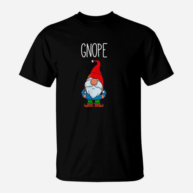 Gnope Tomte Garden Gnome Gift Funny Scandinavian Nope T-Shirt