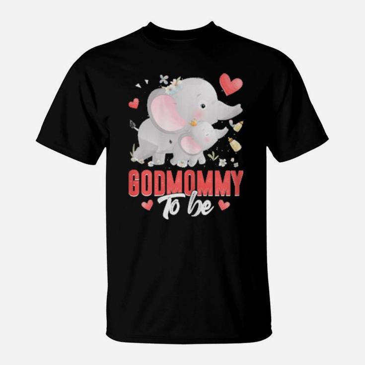 Godmommy Gender Reveal Pregnancy Elephant Godmother Maternit T-Shirt