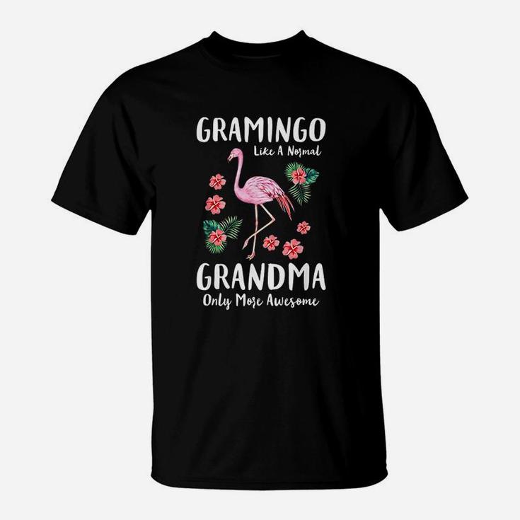 Gramingo Like A Normal Grandma Flamingo Lover T-Shirt