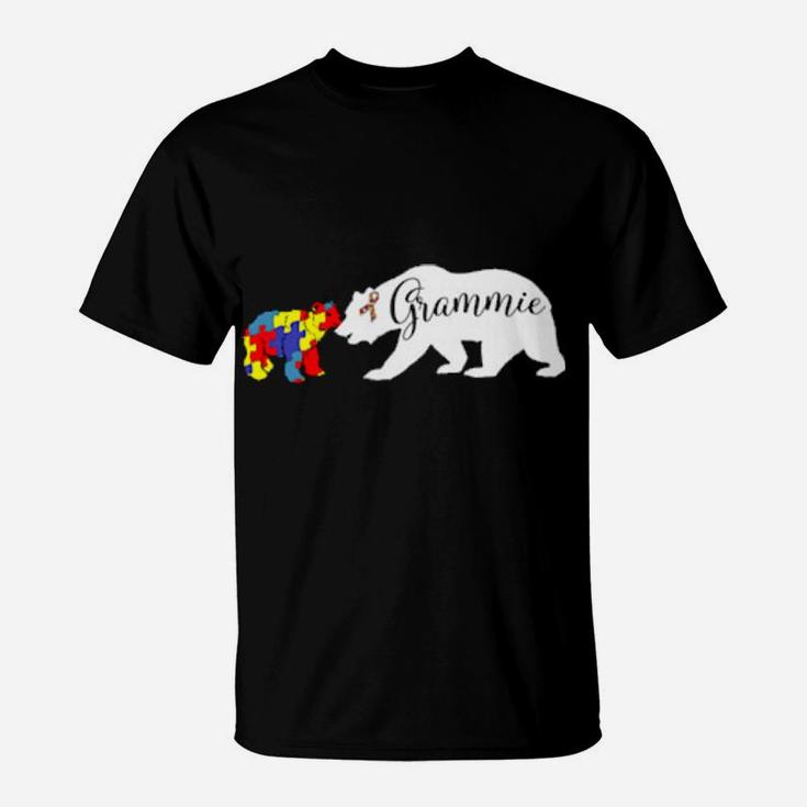 Grammie Bear Autism Awareness Grandma Mom Grand Mother T-Shirt