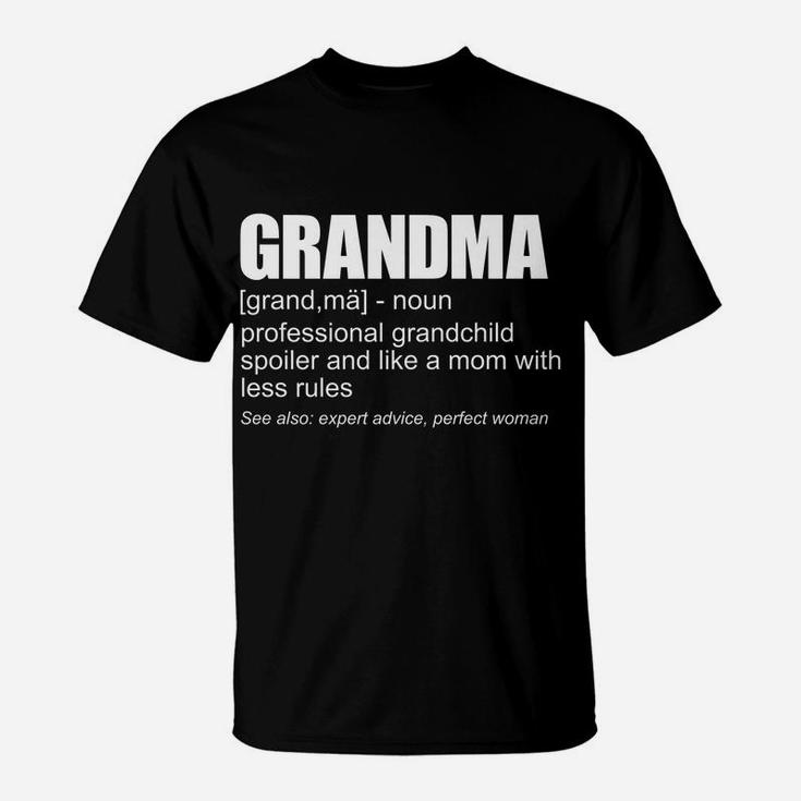 Grandma Definition Funny Grandmother Gift Mother's Day T-Shirt