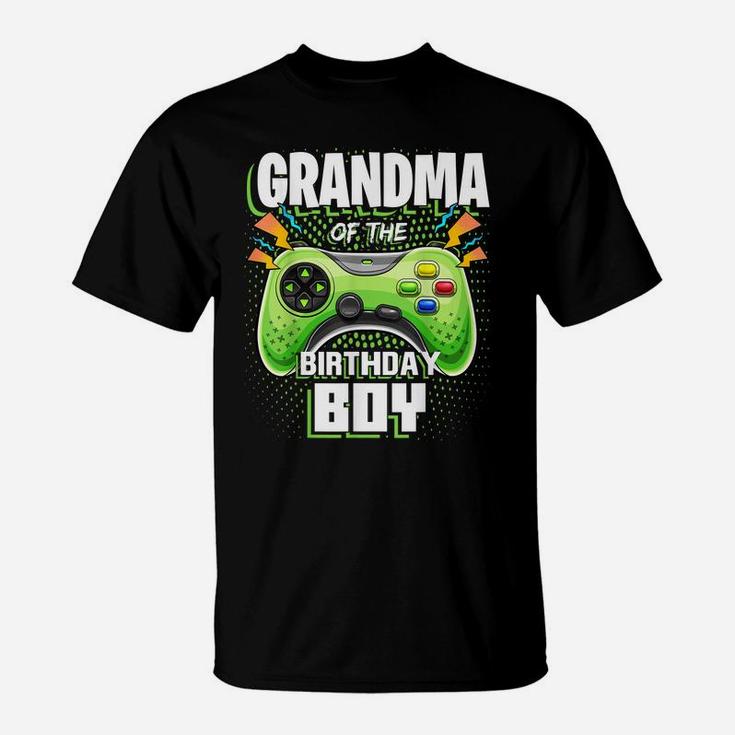 Grandma Of The Birthday Boy Matching Video Gamer Party T-Shirt