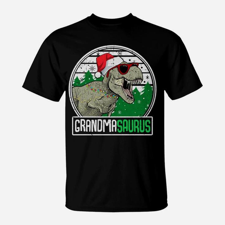 Grandmasaurus Grandma Dinosaur T-Rex Family Christmas Sweatshirt T-Shirt