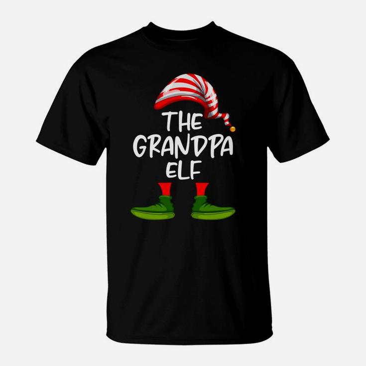 Grandpa Elf Family Matching Christmas Funny Gift Pajama T-Shirt