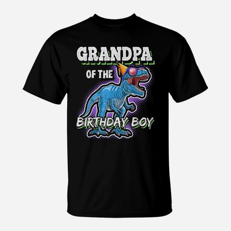 Grandpa Of The Birthday Boy Matching Family Dinosaur Gift T-Shirt