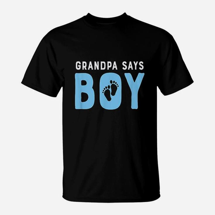 Grandpa Says Boy Gender Baby Reveal T-Shirt