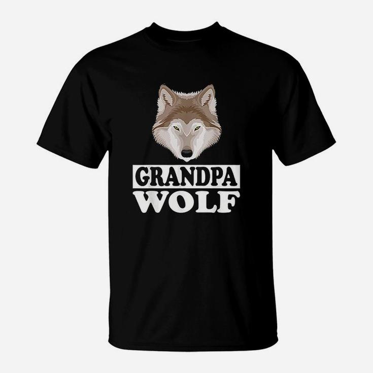Grandpa Wolf Grandfather Gift T-Shirt