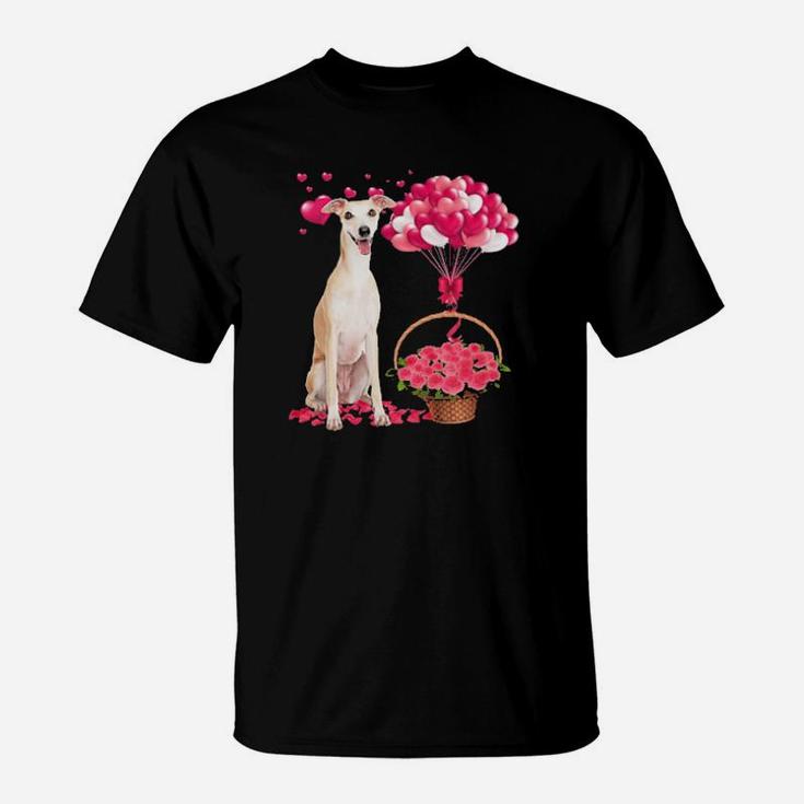 Greyhound Balloon Valentines Day T-Shirt