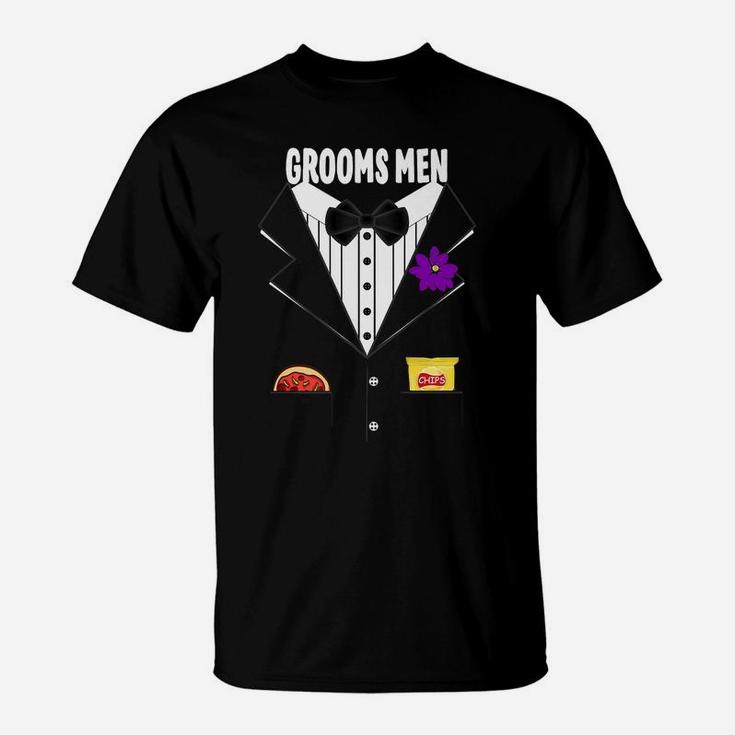Groomsmen Tuxedo Wedding Bachelor Party Group Funny Gift T-Shirt