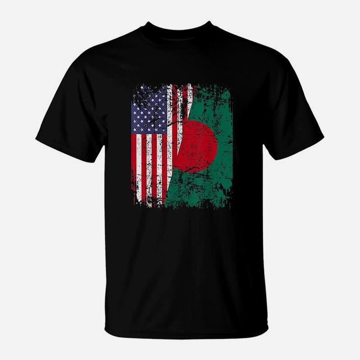 Half American Flag T-Shirt