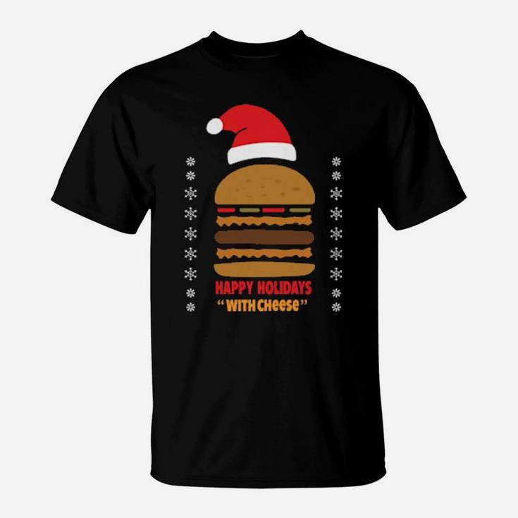 Hamburger Santa Hat T-Shirt