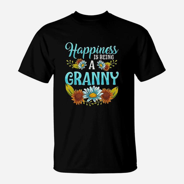 Happiness Is Being A Granny Cute Floral Mothers Day Gifts T-Shirt