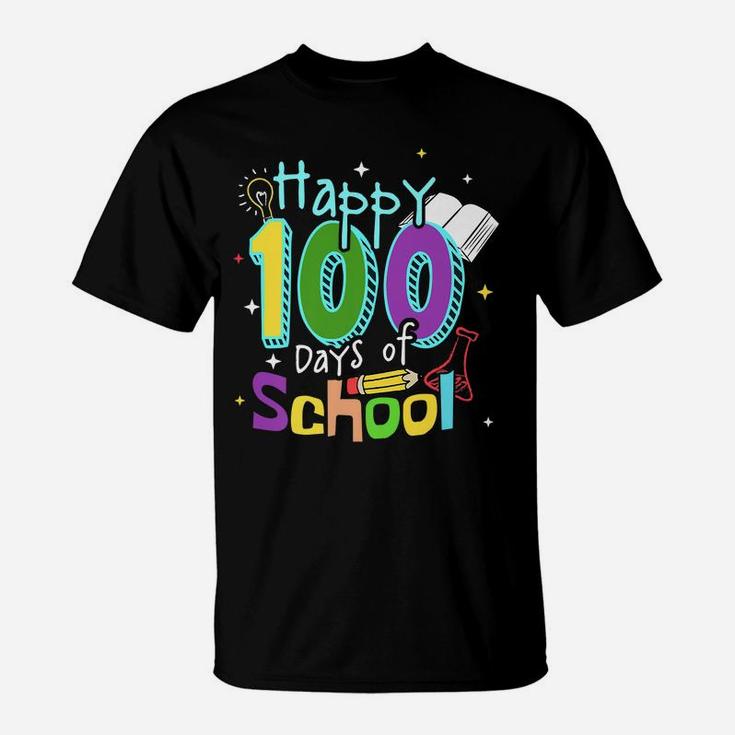 Happy 100 Days Of School Learning 100Th Day Smarter Kids T-Shirt