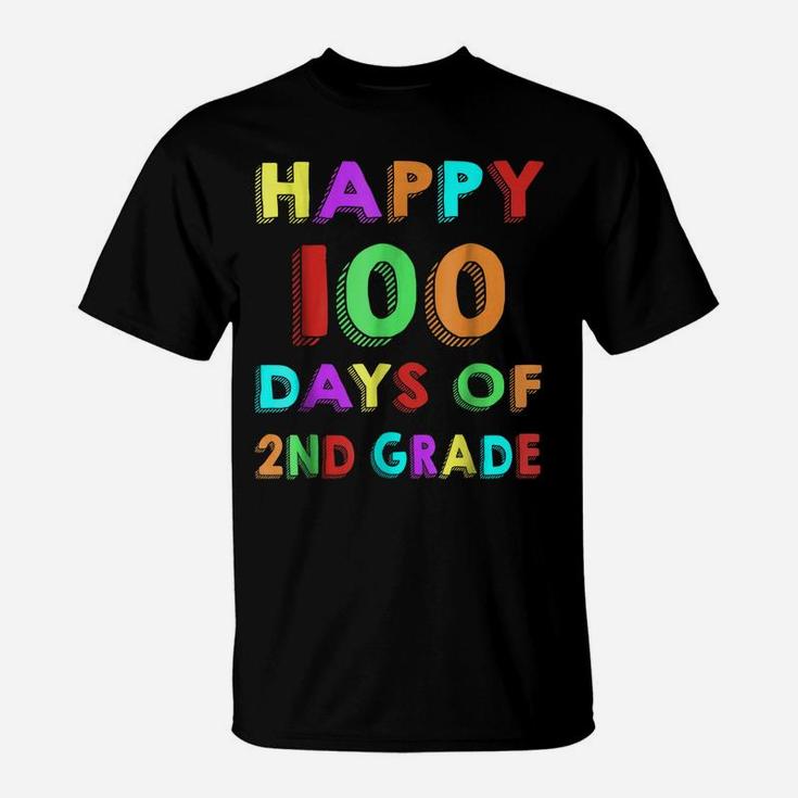 Happy 100Th Day Of 2Nd Grade Shirt For Kids And Teachers T-Shirt