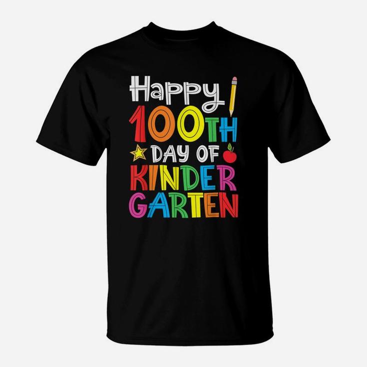 Happy 100th Day Of Kindergarten Teacher Or Student T-Shirt