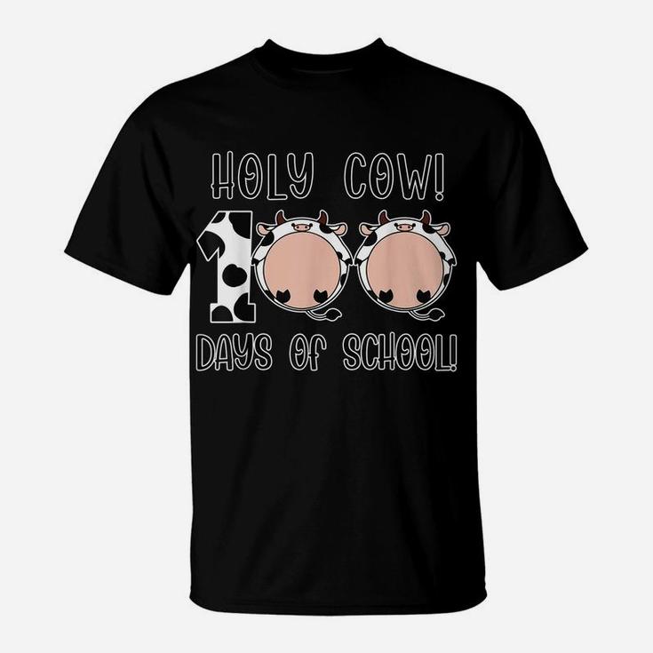 Happy 100Th Day Of School Cow Teacher Or Students Boys Girls T-Shirt