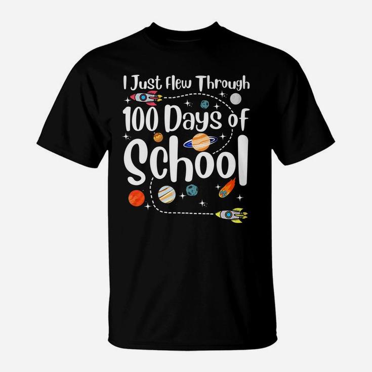 Happy 100Th Day Of School Space Funny Teacher Student Kids T-Shirt