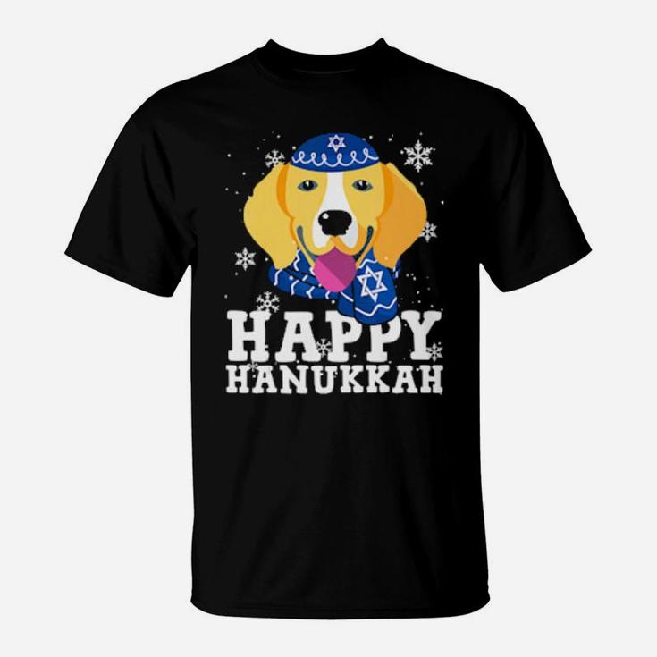 Happy Hanukkah Beagle Dog Funny Ugly Xmas T-Shirt