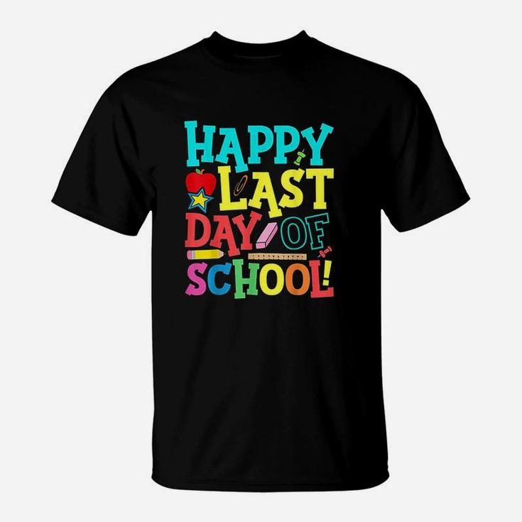 Happy Last Day Of School Teacher Boys Girls Kids T-Shirt