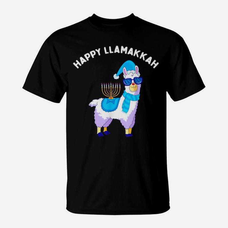 Happy Llamakkah Hanukkah Llama Chanukah Alpaca T-Shirt