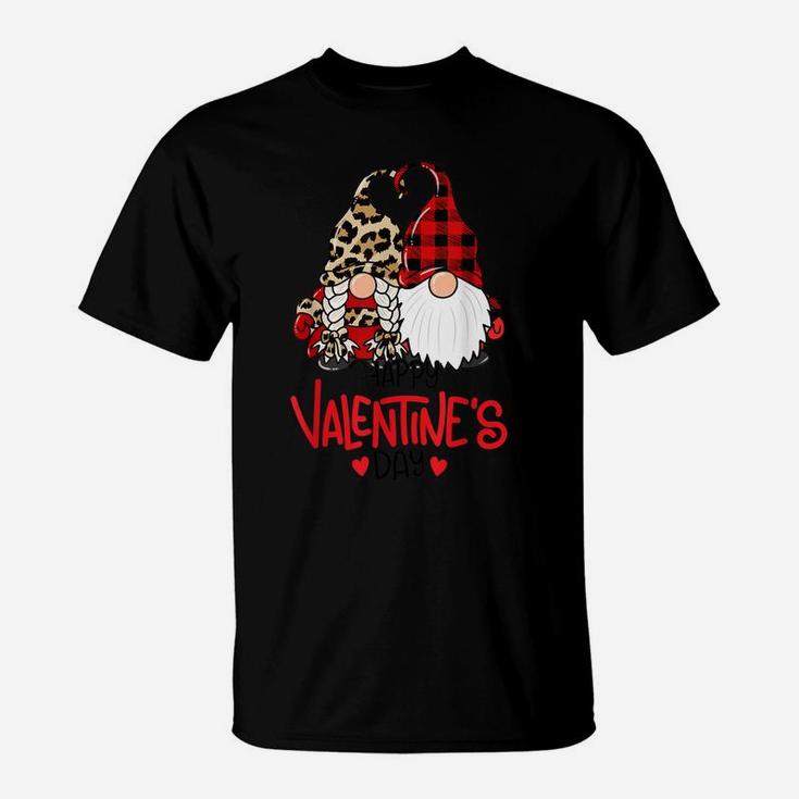 Happy Valentine's Day Gnomes Couple Valentines Day Gift T-Shirt