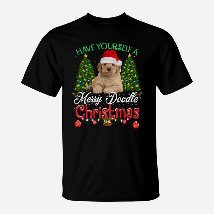 Have Yourself A Merry Doodle Christmas Goldendoodle Dog Love T-Shirt