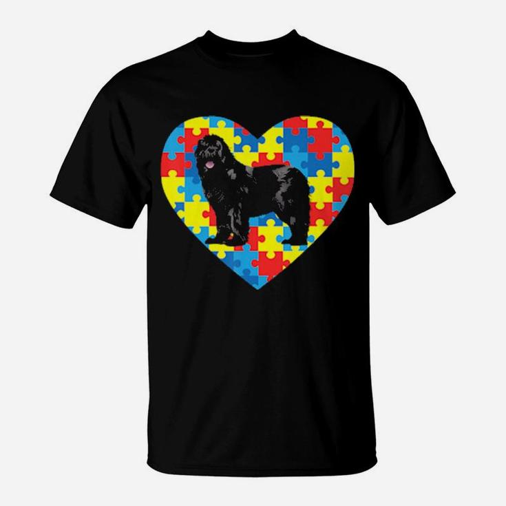 Heart Autism Newfoundland Autism Awareness Valentine Gifts T-Shirt