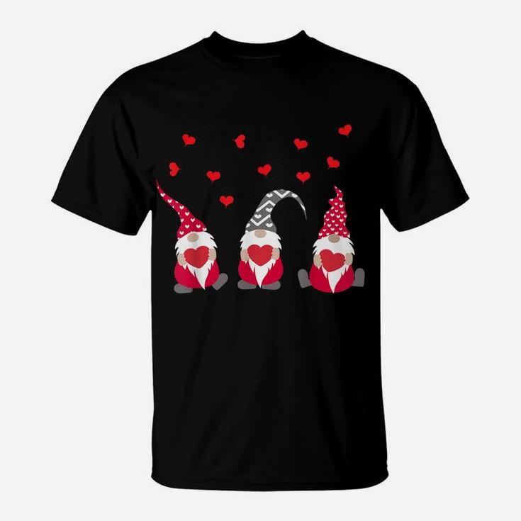 Heart Gnome Valentine's Day Couple Matching Boys Girls Kids T-Shirt