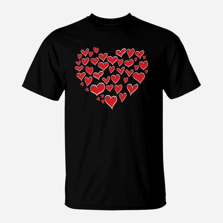 Hearts In Heart Best Valentine Gift Happy Valentines Day T-Shirt