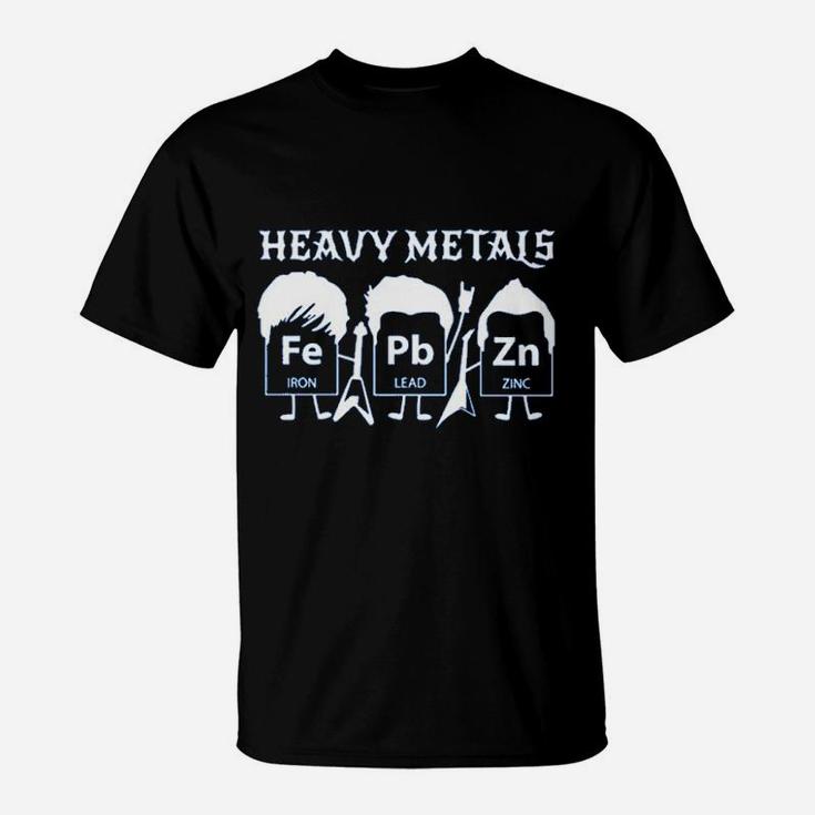 Heavy Metals Periodic Table Elements Printed T-Shirt
