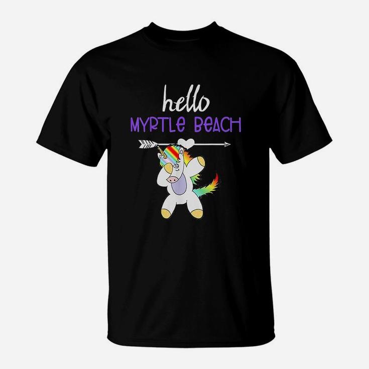 Hello Myrtle Beach South Carolina Dabbing Unicorn T-Shirt