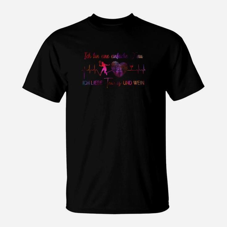 Herzfrequenz T-Shirt Schwarz mit Spruch, Liebe & Leidenschaft Motiv