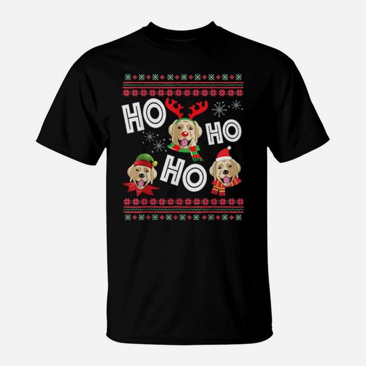 Ho Ho Ho Golden Labrador Xmas T-Shirt