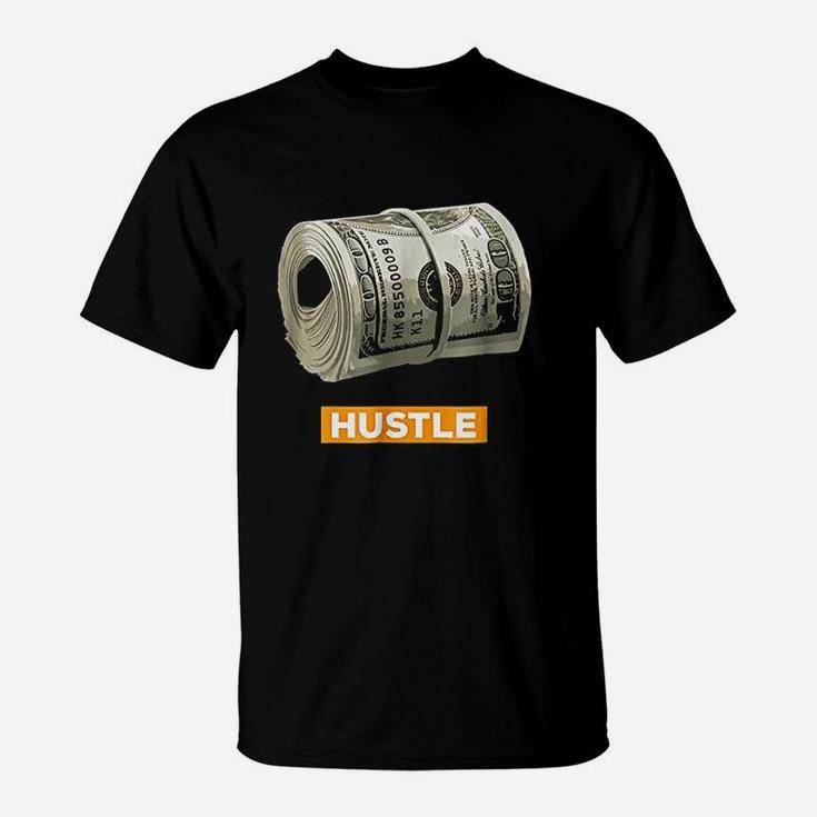 Hustle Bank Roll Money Wad 100 Dollar Bills T-Shirt