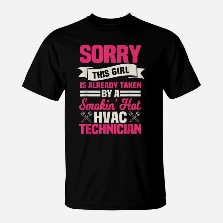 Hvac Technician Wife Mechanic Service Hvacr Tech Installer T-Shirt