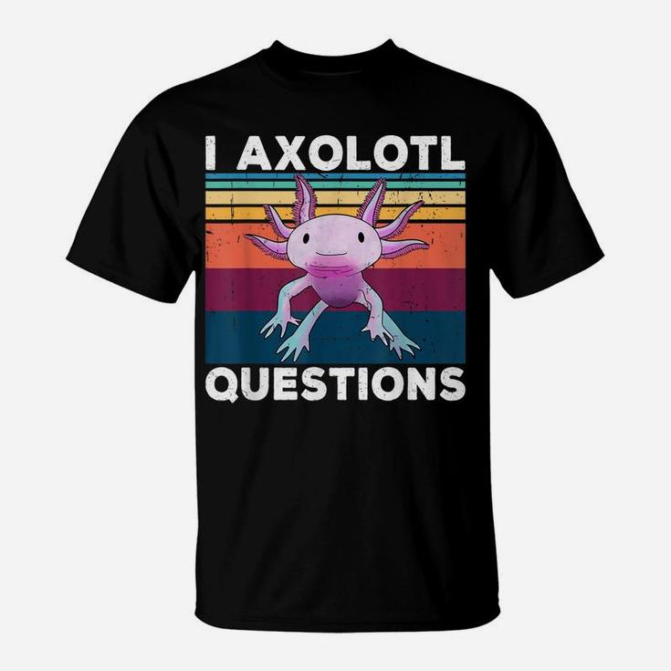 I Axolotl Questions Retro 90S Funny Axolotl Kids Boys Girls T-Shirt