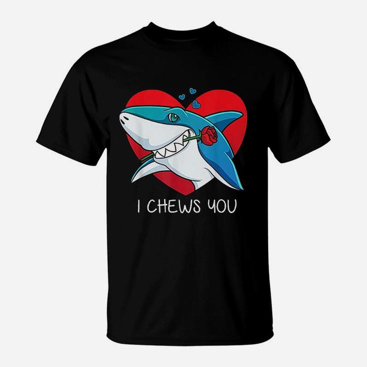 I Chews You Great White Shark Valentines Day T-Shirt