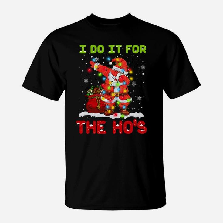 I Do It For The Hos Dabbing Santa Claus Christmas Kids Boys T-Shirt