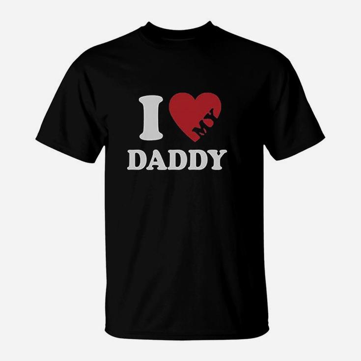 I Heart Love My Daddy Boy Girl Gift For Father Kids T-Shirt